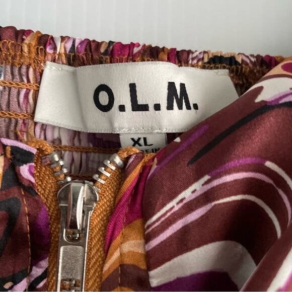 O.L.M. Cropped long sleeve zipper from top retro pattern size extra large - Picture 5 of 6